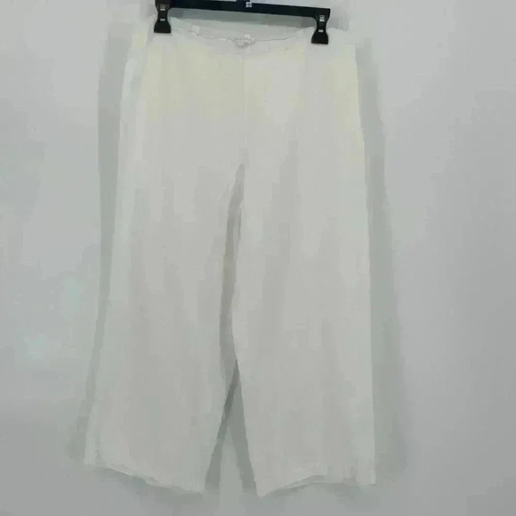 Eileen Fisher Womens Sz Small Wide Leg Pants Linen Side Zip Lagenlook Minimalist - Picture 1 of 14